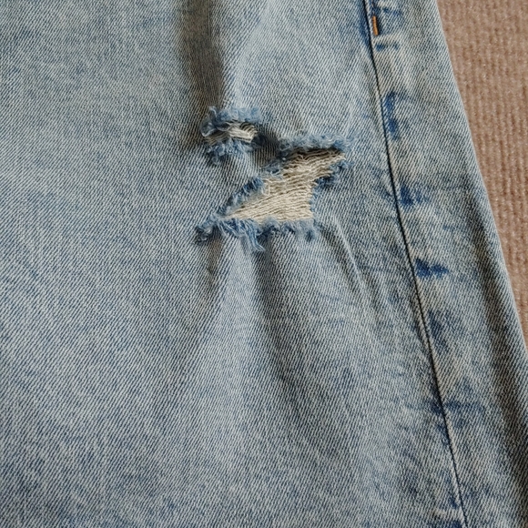 Old Navy Sky Hi Extra High Rise Denim Shorts Womens Size 10 Blue Distressed NEW2 - Picture 2 of 7